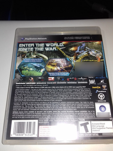 Avatar The Game Ps3 Videojuego Fisico Original (Reacondicionado)