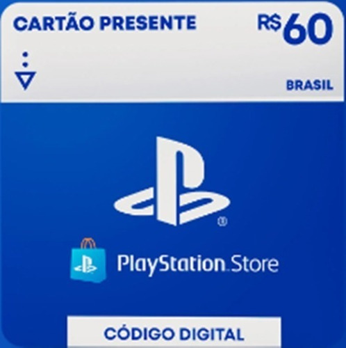 Cartao Presente Psn R$60 Playstation Store Digital Brasil