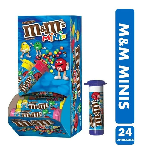 M&m Mini Tubos (caja De 24 Unidades) 