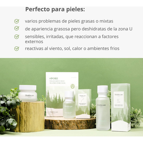 Ampolla Calmante Vegan Green Mild - Cosmética Coreana Vegana