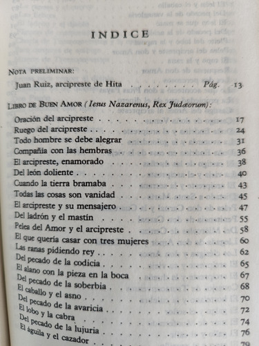 El Arcipreste De Hita Libro Del Buen Amor. Crisol Aguilar. (Usado)