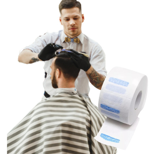 Rollo Papel Cuellero Desechable Elastico 100 Tiras Barberia