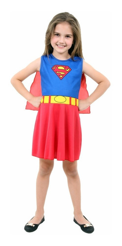Disfraz Superchica Supergirl Nuevo Modelo Orig. Sulamericana
