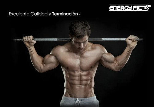 Imagen 7 de 8 de Barra Pesas Maciza Recta Gym 1.2 Mts Acero Cromada + Roscas