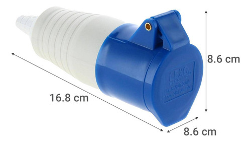 Enchufe Industrial Hembra Volante 16 A 2p+t 220v