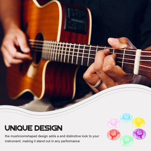 6 Piezas De Adornos Multicolores Con Forma De Seta Colorida