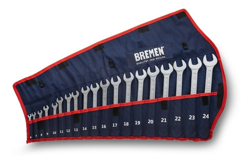 Llaves Combinadas Bremen Juego 13 Pz 7 A 19 Milim + Estuche