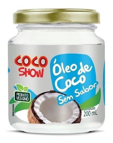 Óleo De Coco Sem Sabor 200ml - Coco Show - Copra