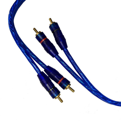 Cable 2 Rca A 2 Rca Azul Libre Oxi. Oro 1.80m Radox 080-087