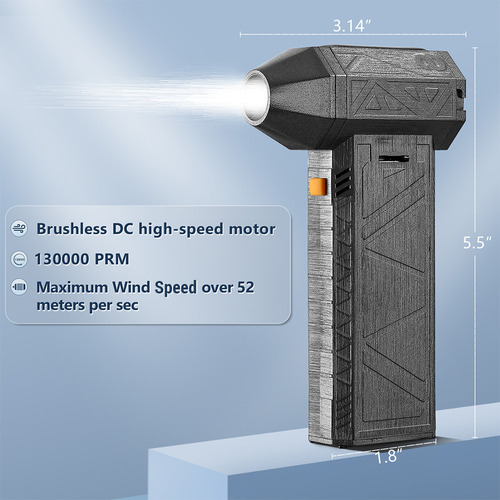 Miniventilador Turbo Jet: 52 M/s, 130000 Rpm, Ventilador Rec