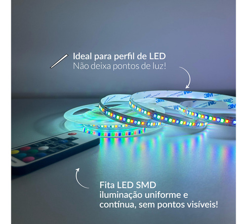 Fita De Led Risqué 100w Rgb 12v 20w P/metro 5 Metros Ip20