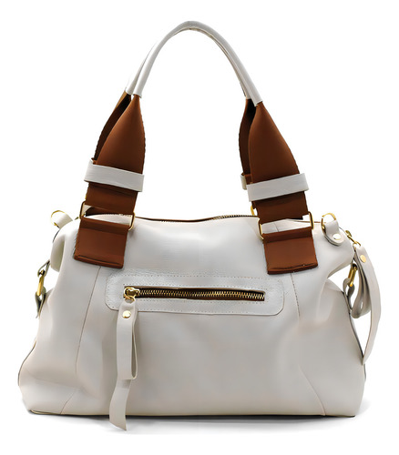 Bolsos de mujer de cuero genuino suave de alta calidad, bolsa de hardware, color dorado, marfil, bolso de cuero, correa de hombro, color chocolate, diseño de tela suave