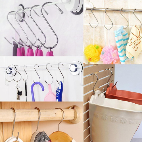 Kit 10 Gancho Para Colgar Sartenes Cucharas De Cocina Ollas