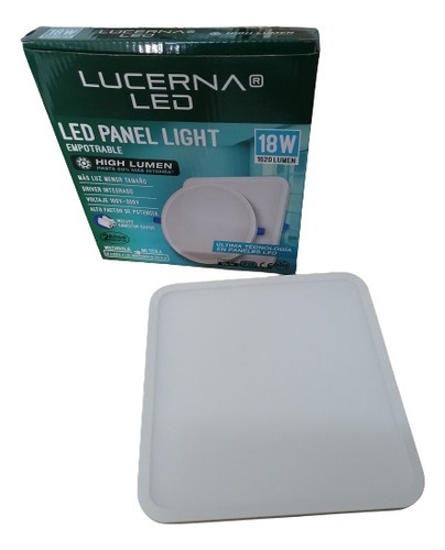 Panel Led Light Empotrable 18w 6500k Lucerna
