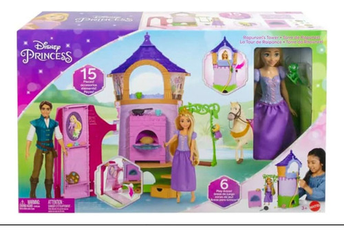 Torre Rapunzel - Disney Princess - 15 Accesorios Y Muñeca 