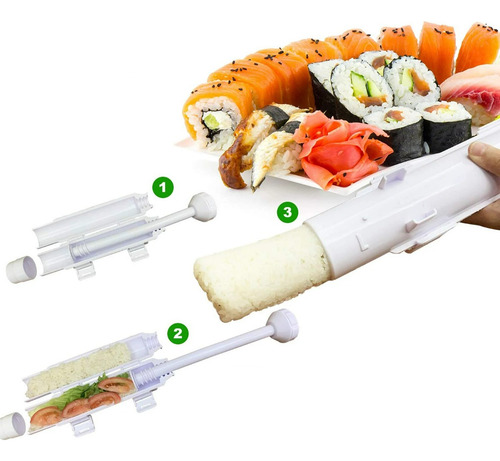 Kit Para Hacer Sushi Bazooka Con Tapetes De Bambú Para Enrol