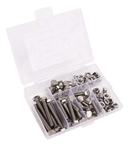 Juego De Tuercas Y Tornillos Hexagonales M6 De Acero Inoxida