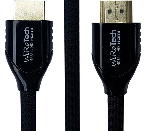 Cable Hdmi De Perfil Bajo, 6 Pies Negro - Hdmi 2.0 (4k, Hdr)