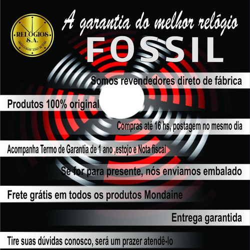 Relógio Fossil Masculino Original C/garantia Nf Fs5625/0kn