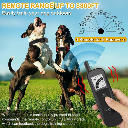 Collar De Entrenamiento Perros Lcd Grande E Impermeable Ip67