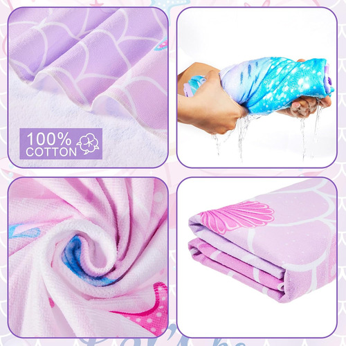 Toalla De Microfibra Para Niños 76 X 150 Cm Morado