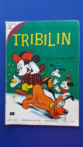 Revista Comic Disney Tribilin Año 1962