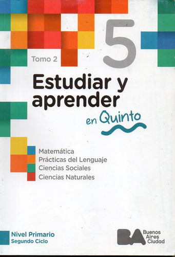 Estudiar Y Aprender En Quinto X 2 (tomos 1 Y 2) Usado