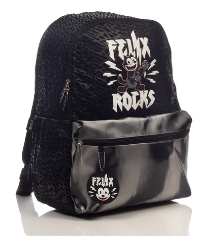 Mochila Hardhead El Gato Félix Rocks Color Negro