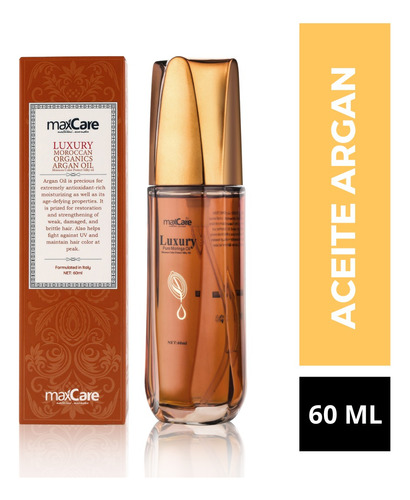 Aceite Premium De Argan Luxury Oil Morocco Maxcare 60ml