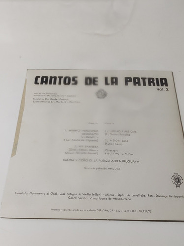 Himno Nacional Uruguayo Mi Bandera Himno A Artigas A Don Jos (Usado)