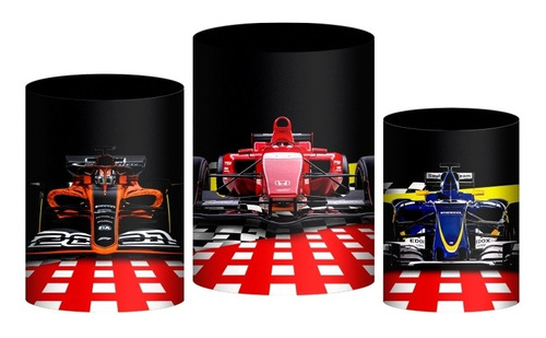 Trio Capas Cilindros Formula 1 Veste Fácil Em Tecido