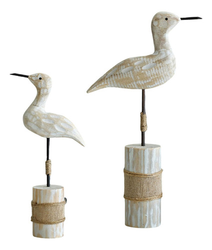 Estatua De Gaviota De 2 Piezas Con Base, Adorno De Mesa,