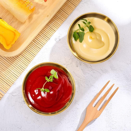 Paquete De 8 Cuencos De Salsa Acero Inoxidable, Mini Cuencos