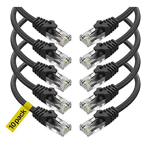 Cable Ethernet Cat6, 1.5 Pies (paquete De 10) Lan, Utp Cat 6