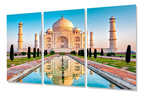 Cuadro Trip 60x90 Taj Majal India Monumento Belleza Cielo