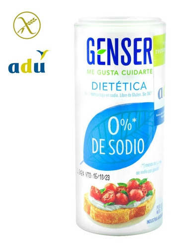 Sal Para Diabeticos Sin Sodio Recomendada X Adu 90 Grs