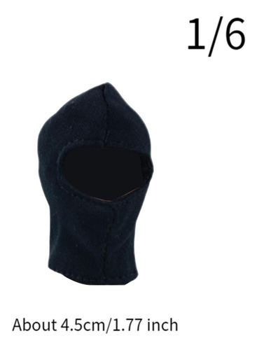 4 :6 Face Cover Dress Up Props Action Figure Accessory Black
