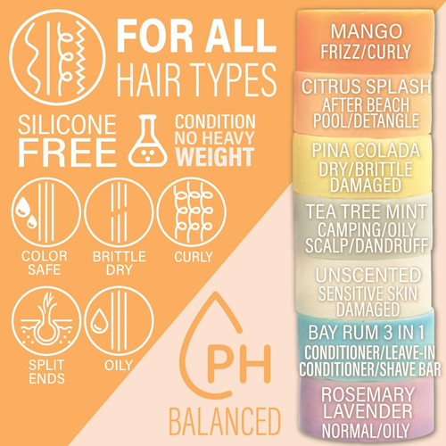 Conjunto De Barras De Shampoo E Condicionador Luxiny Mango,