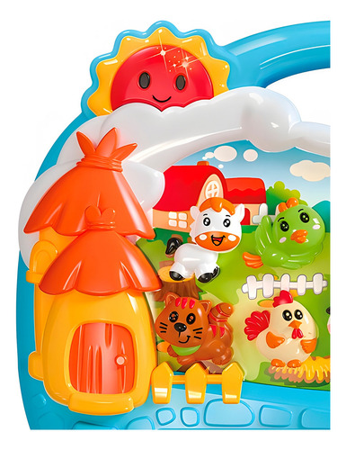 Teclado Infantil Musical Fazendinha Com Som E Luz Dm Toys Cor Modelo 2