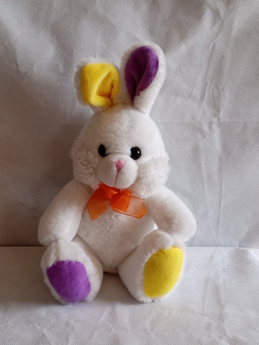 Peluche Conejo Blanco Usado(a8)