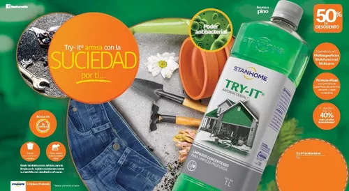 Stanhome Try It Antibacterial Limpiador Concentrado 3 Litros