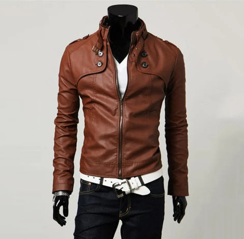 Chaqueta De Cuero Sintetico Biker 