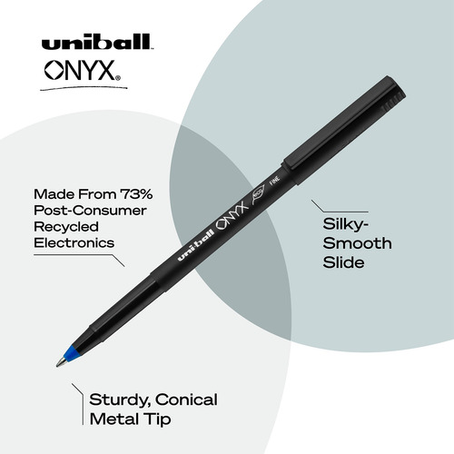 Bolígrafo Uni-ball Onyx Color Negro 0.7 Mm