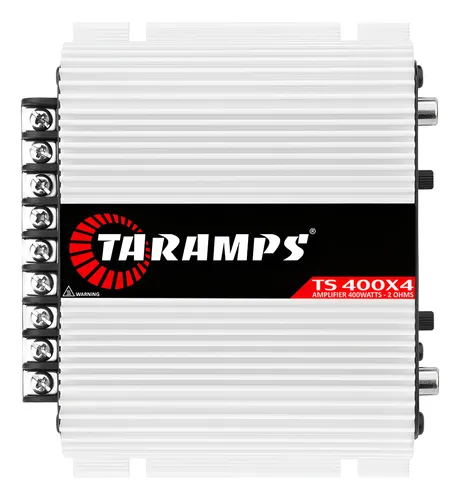 Modulo Taramps Ts400x4 Potencia de 400watts 2 Ohms Amplificador 400rms T400 4 Canais Som Automotivo 2 Ohms Rca Ts 400x4 Crossover