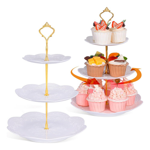 Juego De 2 Soportes Giratorios Para Cupcakes, Soporte De Exh