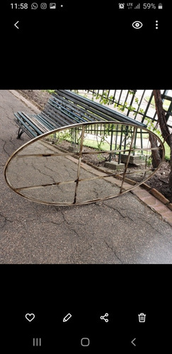 Espejo Redondo Hierro 100 Cm. Envio Gratis En Montevideo !!!