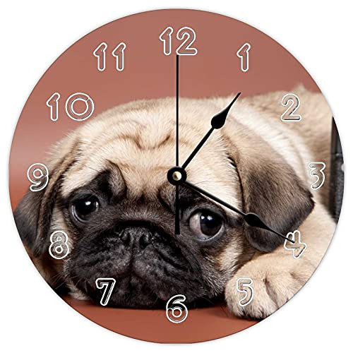 Reloj De Pared De Perros Pug Cachorro Divertido Animal ...