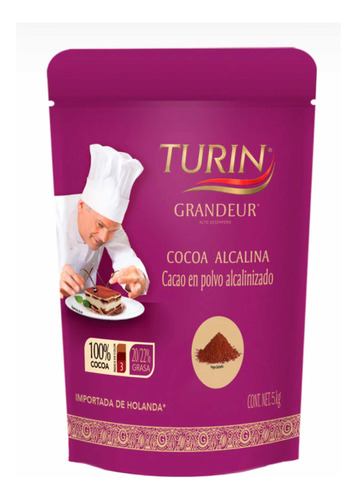 Cocoa Alcalina Turin Grandeur 5 Kg Cacao En Polvo