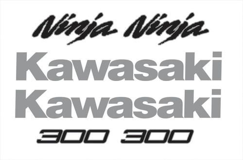 Kit Adesivo Faixas Compatível Kawasaki Ninja 300 Vermelha 07 Cor MOTO NINJA 300 VERMELHA