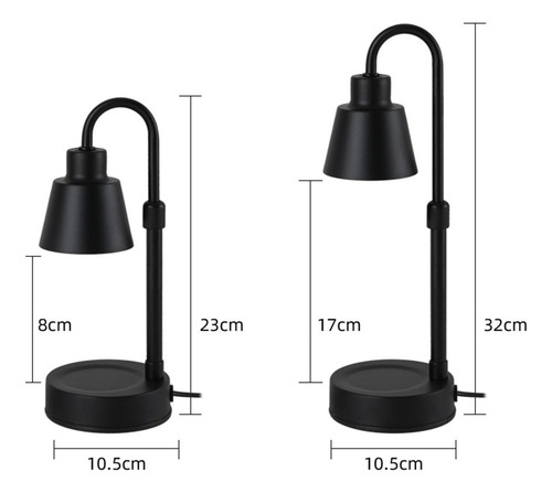 Aquecedor De Velas Lâmpada De Fusão Lâmpada Preto